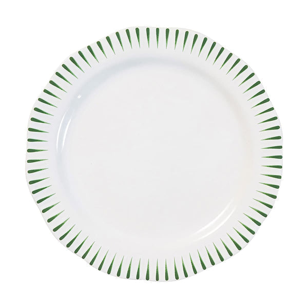 Sitio Stripe Basil Dinner Plate