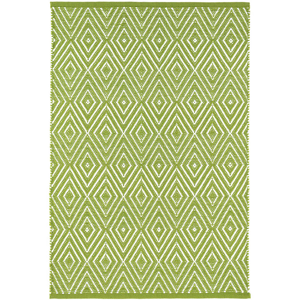 Diamond Indoor/Outdoor Rug, Sprout/White