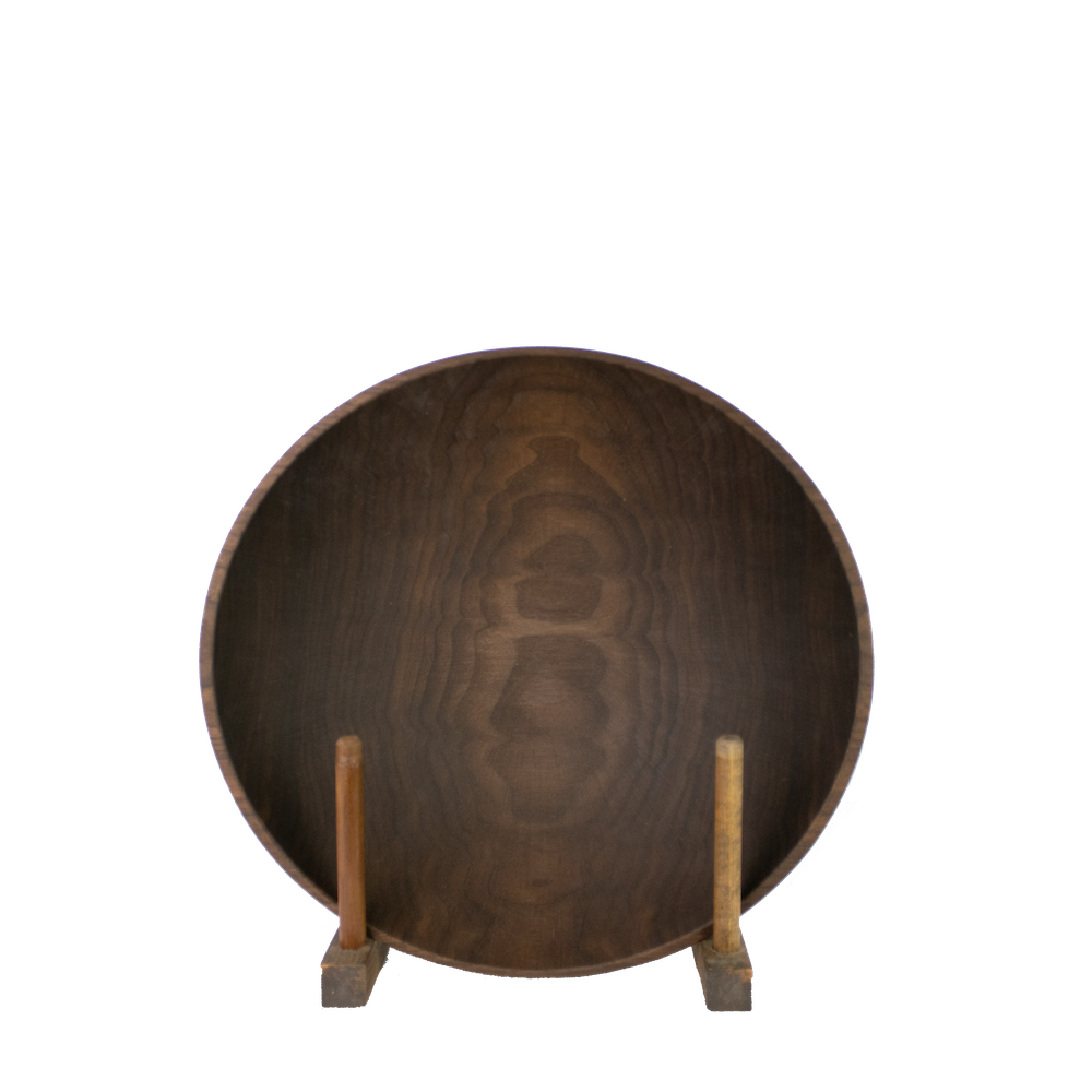 Walnut Bowl with Modern Rim