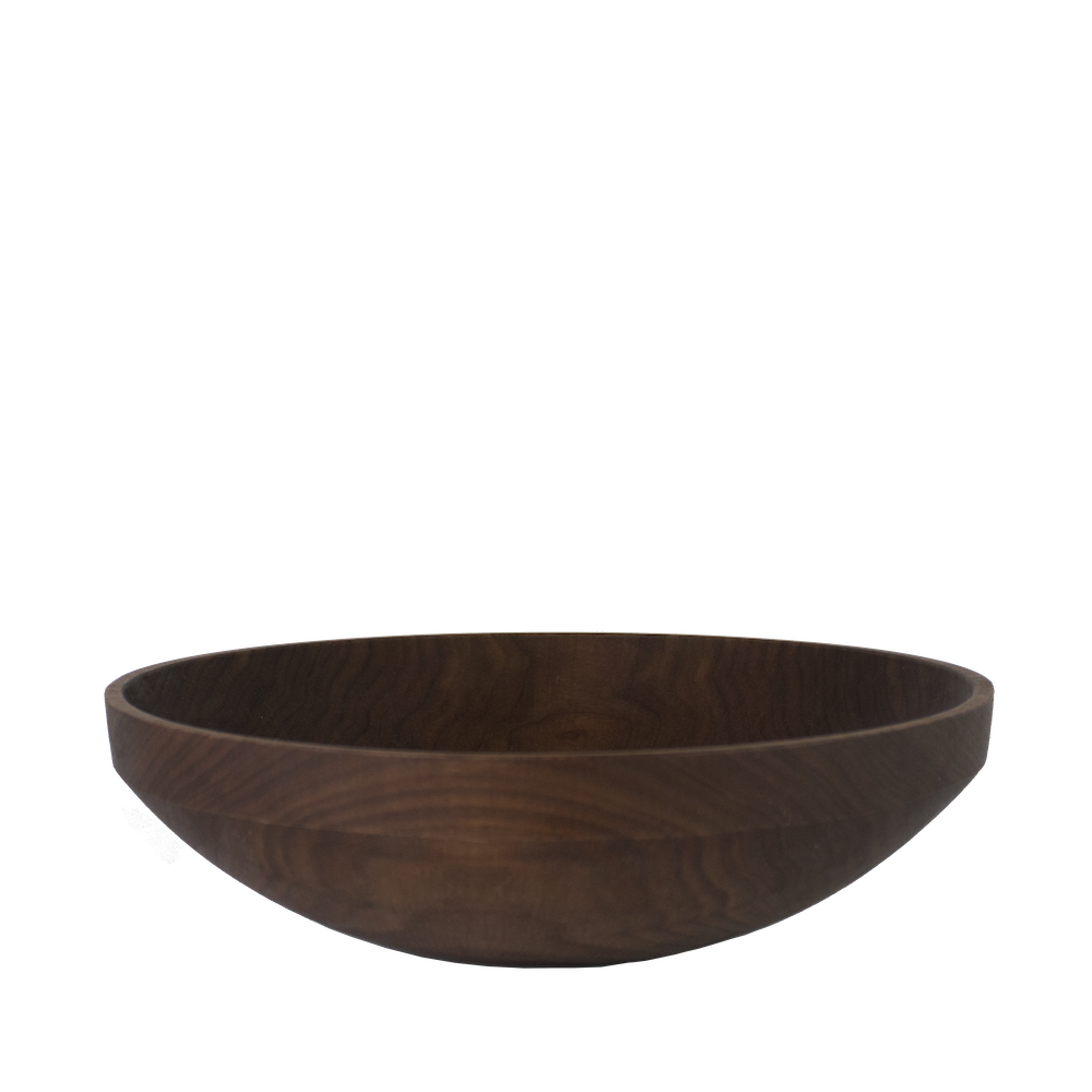 Walnut Bowl with Modern Rim