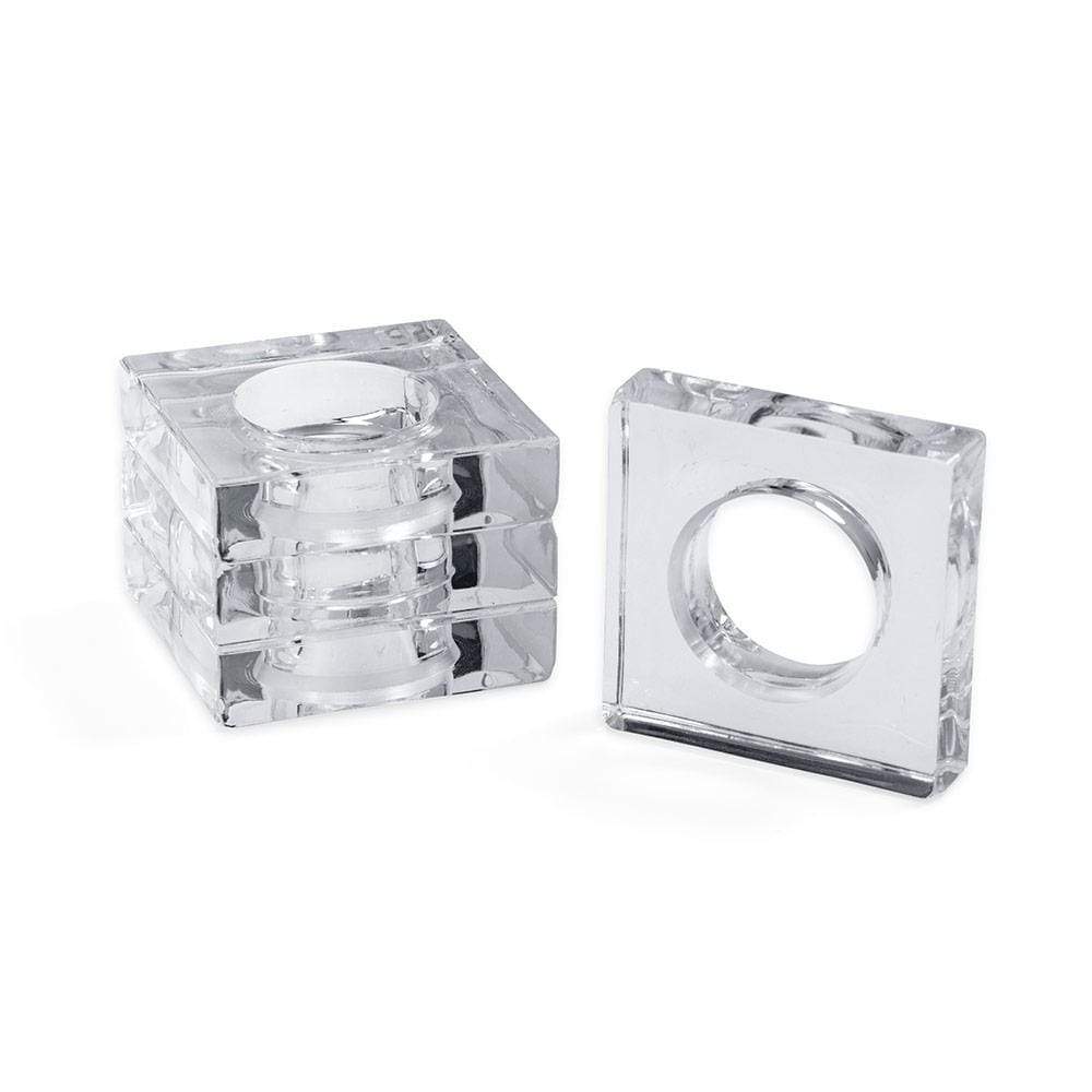 Acrylic Napkin Rings, Set/4