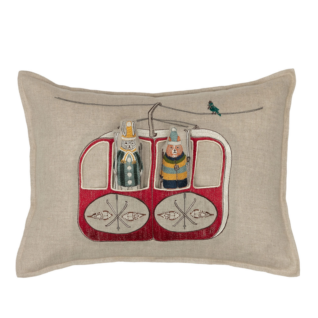 Gondola Ski Lift Pocket Pillow