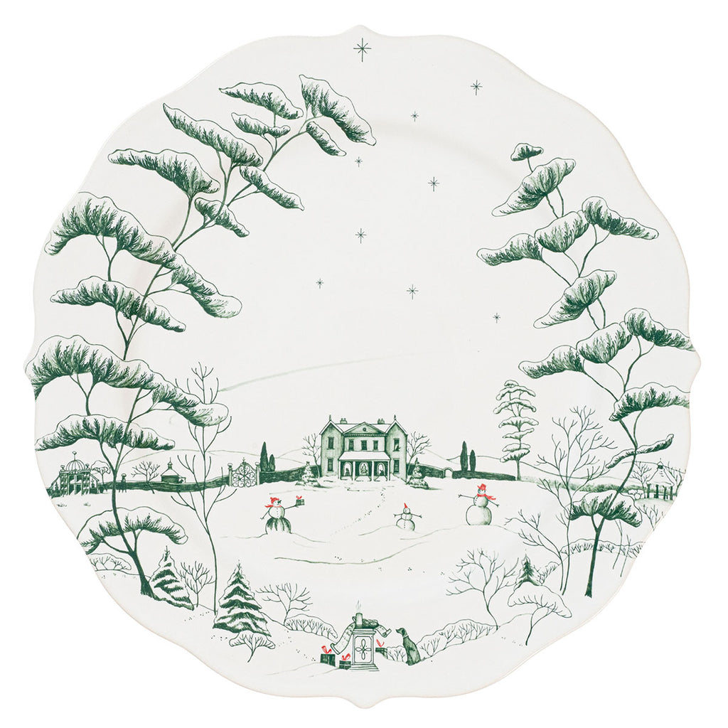 Country Estate Winter Frolic Evergreen Charger