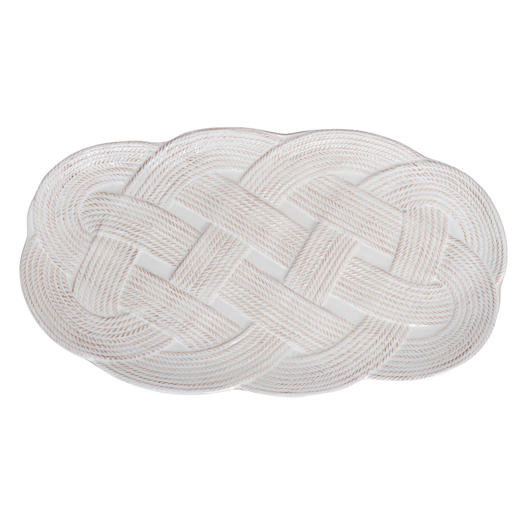Le Panier Mystic Knot Whitewash 15" Hostess Tray