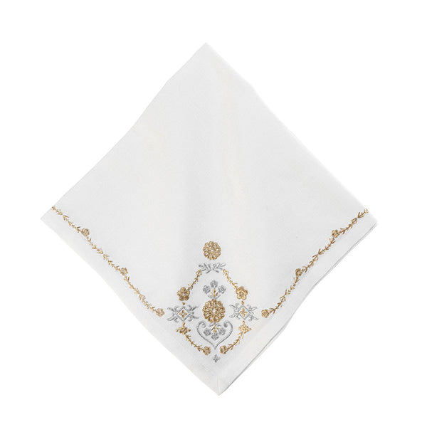 Heidi Gold/Silver Embroidered Napkin