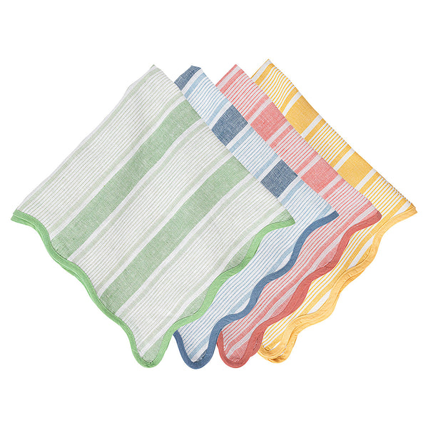 Cabana Stripe Assorted Napkins, Set/4 - Multi