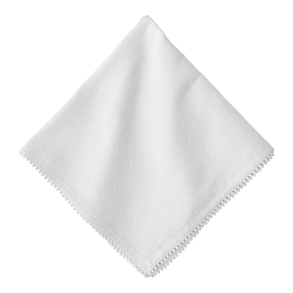 Berry Trim White Napkin