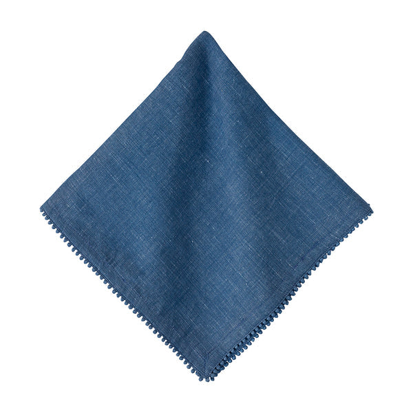 Berry Trim Navy Napkin