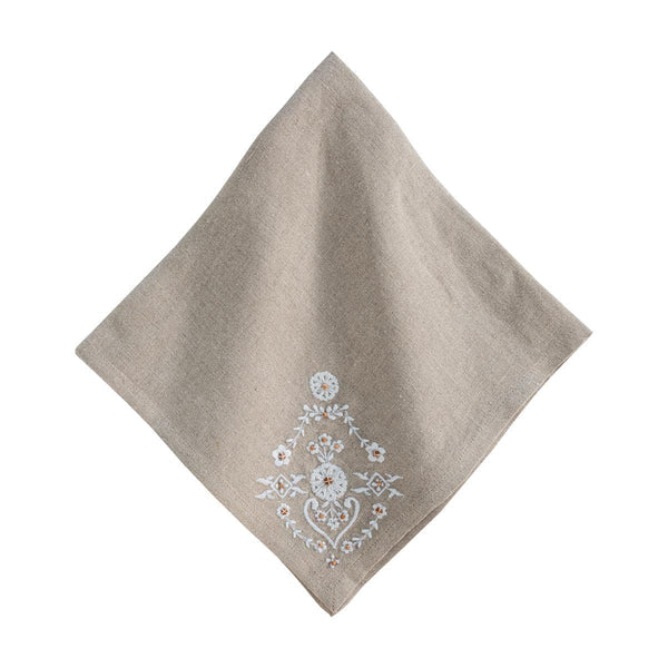 Heidi Natural Embroidered Napkin