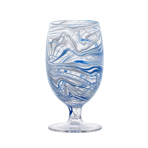 Puro Blue Marbled Goblet