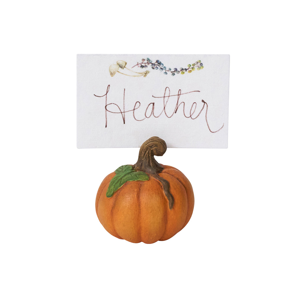 Forest Walk Pumpkin Place Card Holders, Set/4