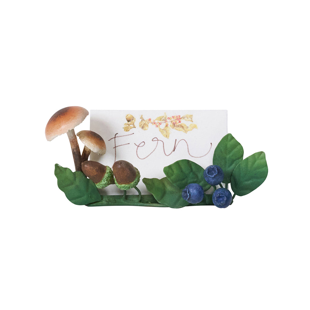 Forest Walk Mushroom & Acorn Place Card Holders, Set/4