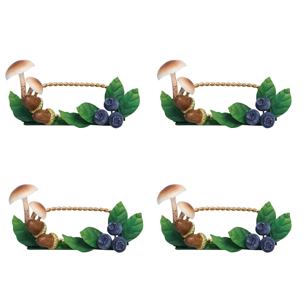 Forest Walk Mushroom & Acorn Place Card Holders, Set/4