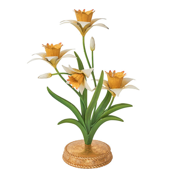 Meadow Walk Yellow Daffodil 14" Centerpiece Candelabra