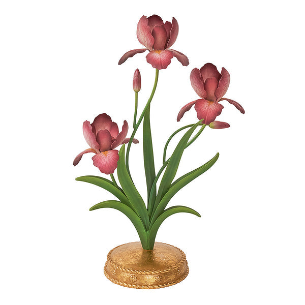 Meadow Walk Pink Iris 14" Centerpiece Candelabra