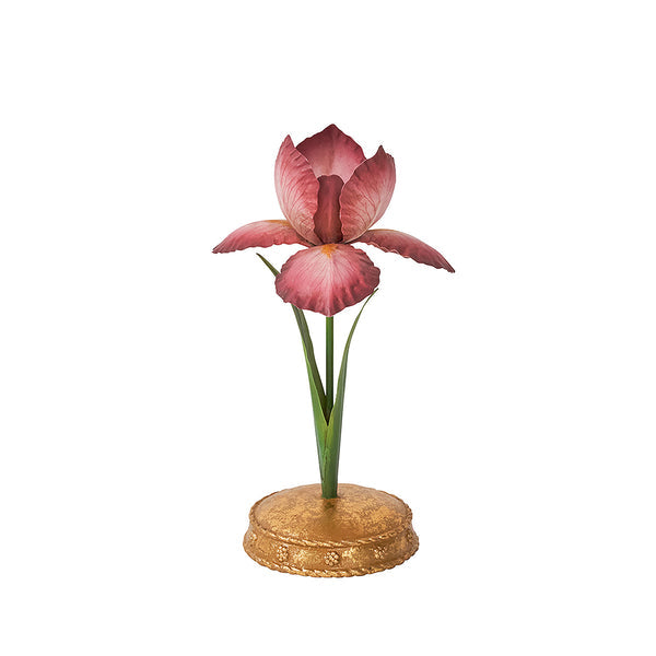 Meadow Walk Pink Iris 9"Candlestick Candelabra