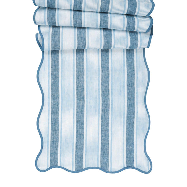 Cabana Stripe Ocean Table Runner - 18x90"