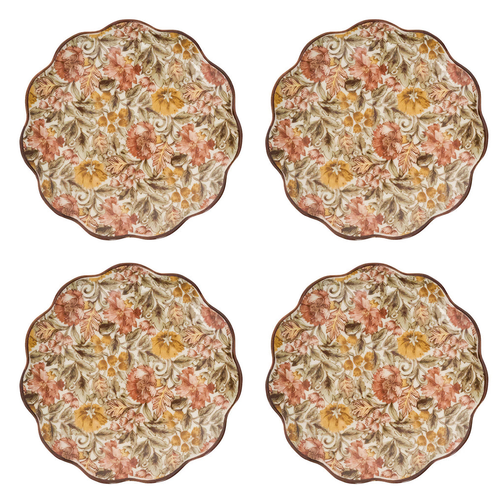 Willa Amber Cocktail Plates, Set/4