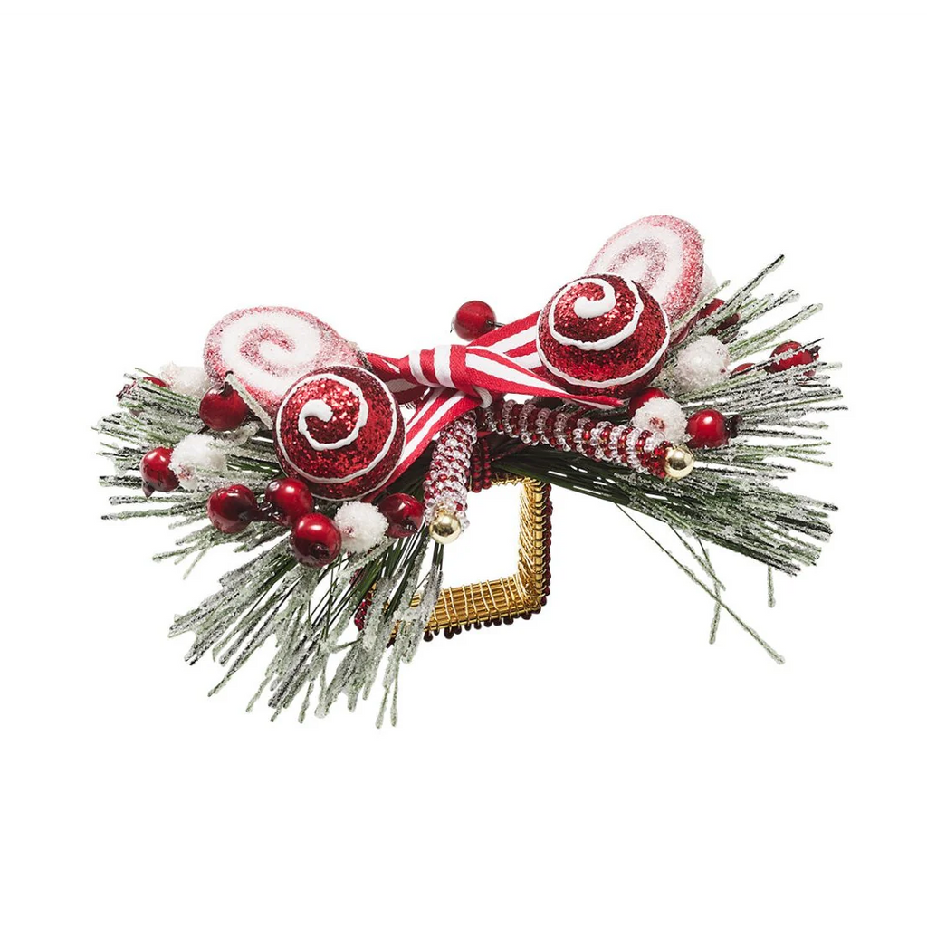 Holiday Twist Napkin Rings, Set/4