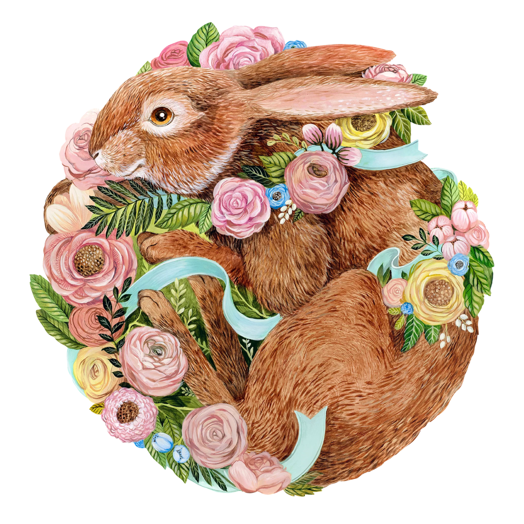 Bunny Bouquet Placemats, Set/12