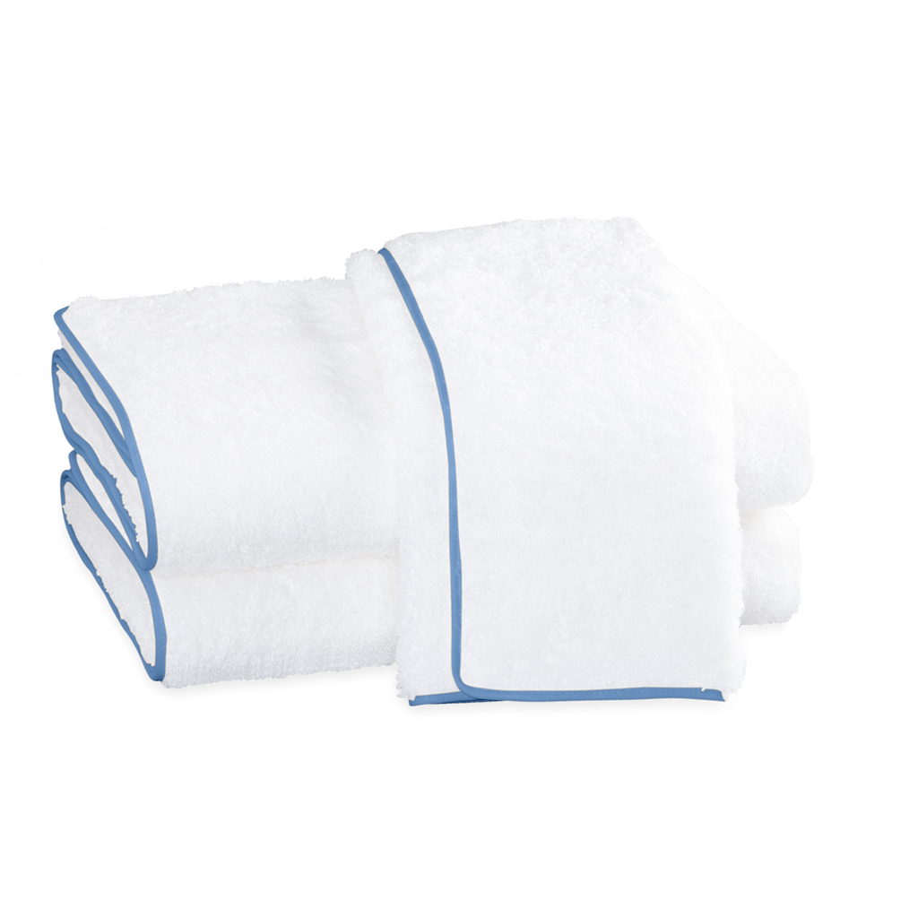 Cairo White/Azure Towels