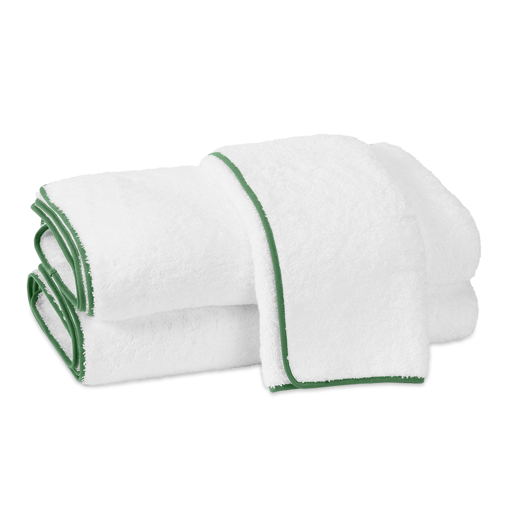 Cairo White/Palm Towels