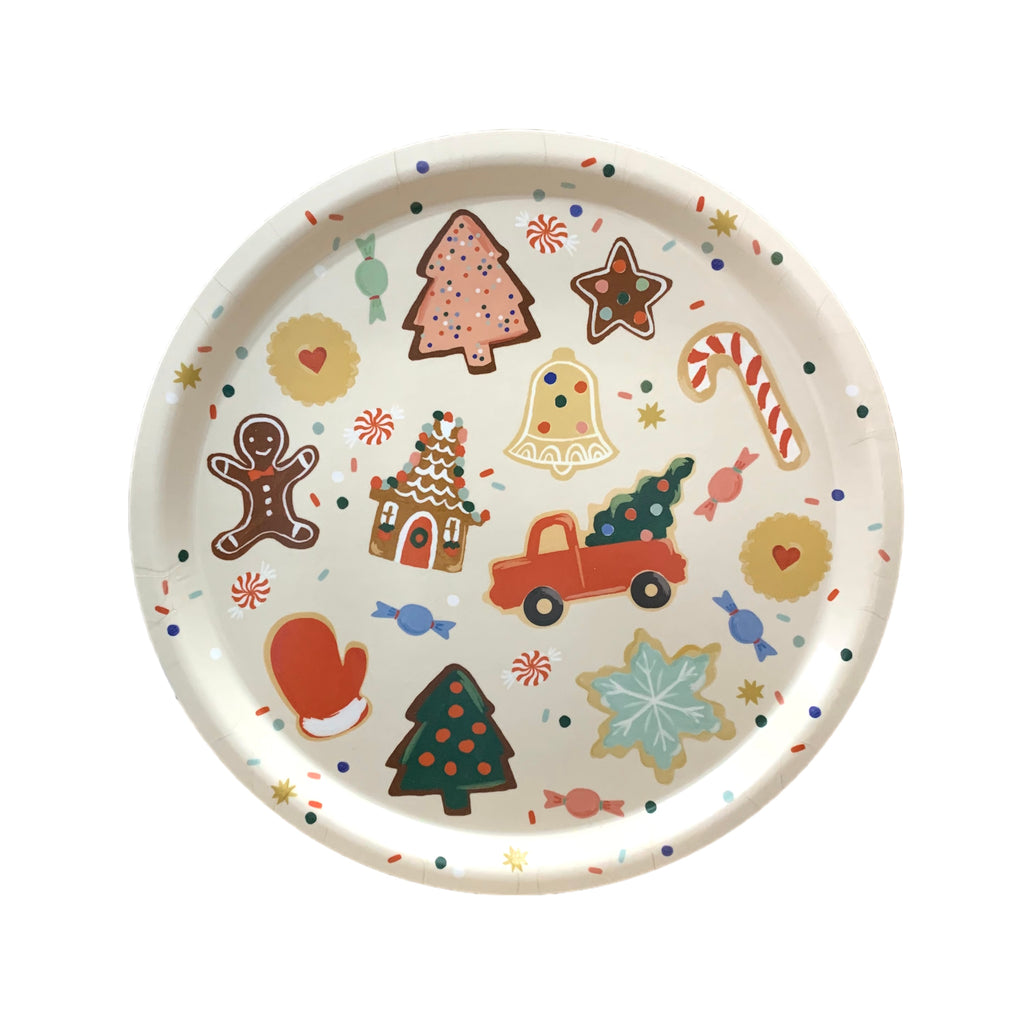 Christmas Cookies Round Serving Tray