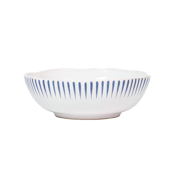 Sitio Stripe Delft Blue Coupe Bowl