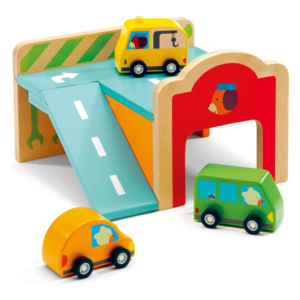 Minigarage Wooden Automobile Set