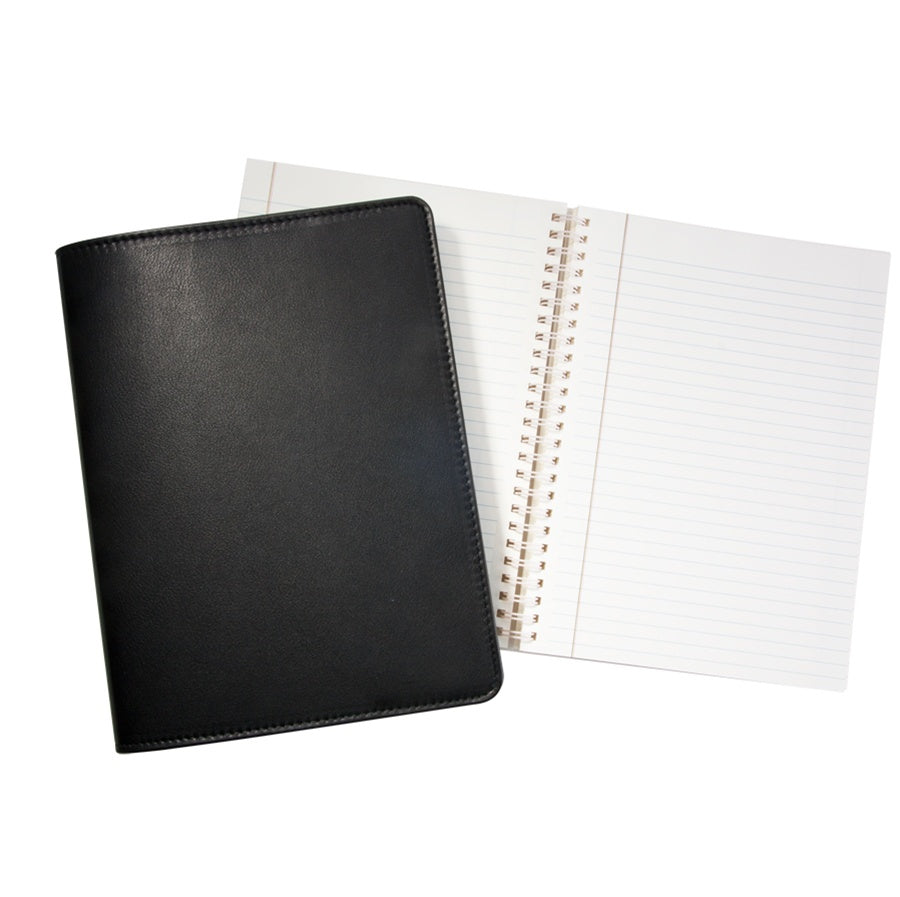 Personalized 9" Traditional Leather Refillable Notebook