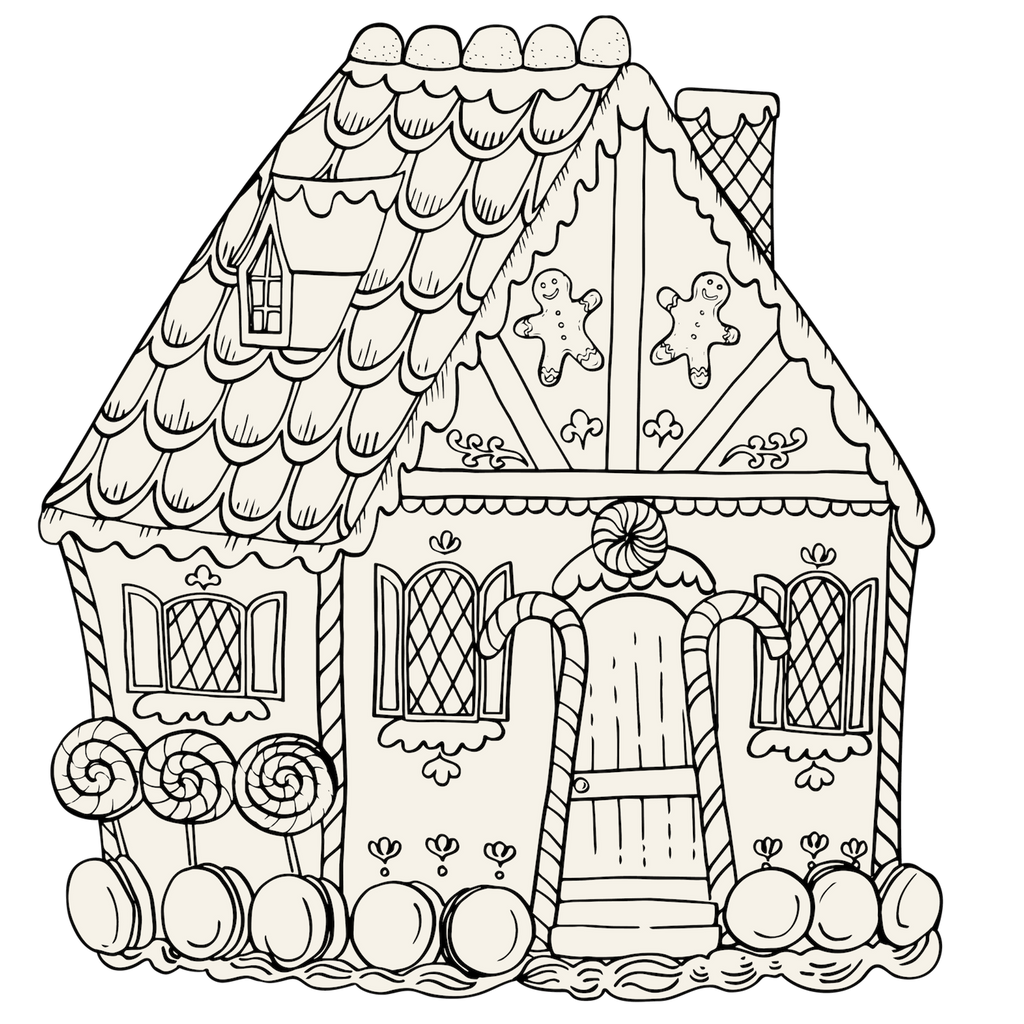 Gingerbread House Coloring Placemats, Set/12