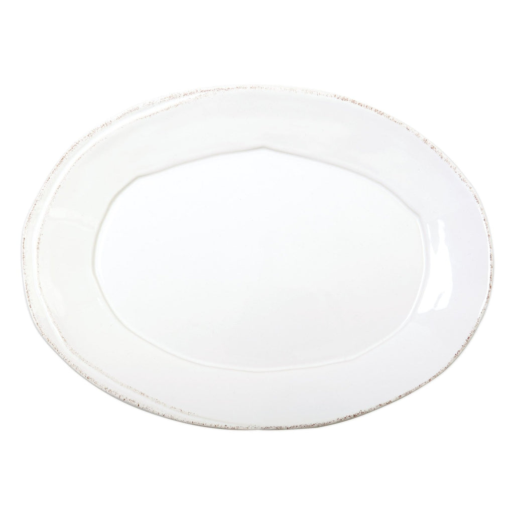 Lastra White 13.5" Oval Platter