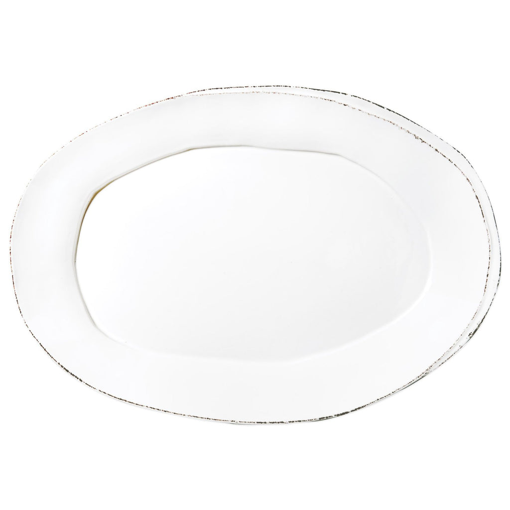 Lastra White 18.5" Oval Platter