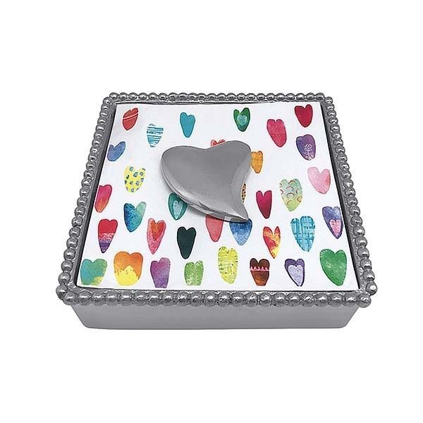Heart Beaded Napkin Box