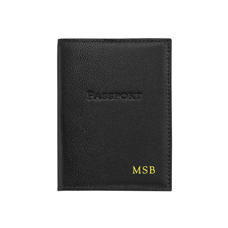 Personalized Leather Passport Holder