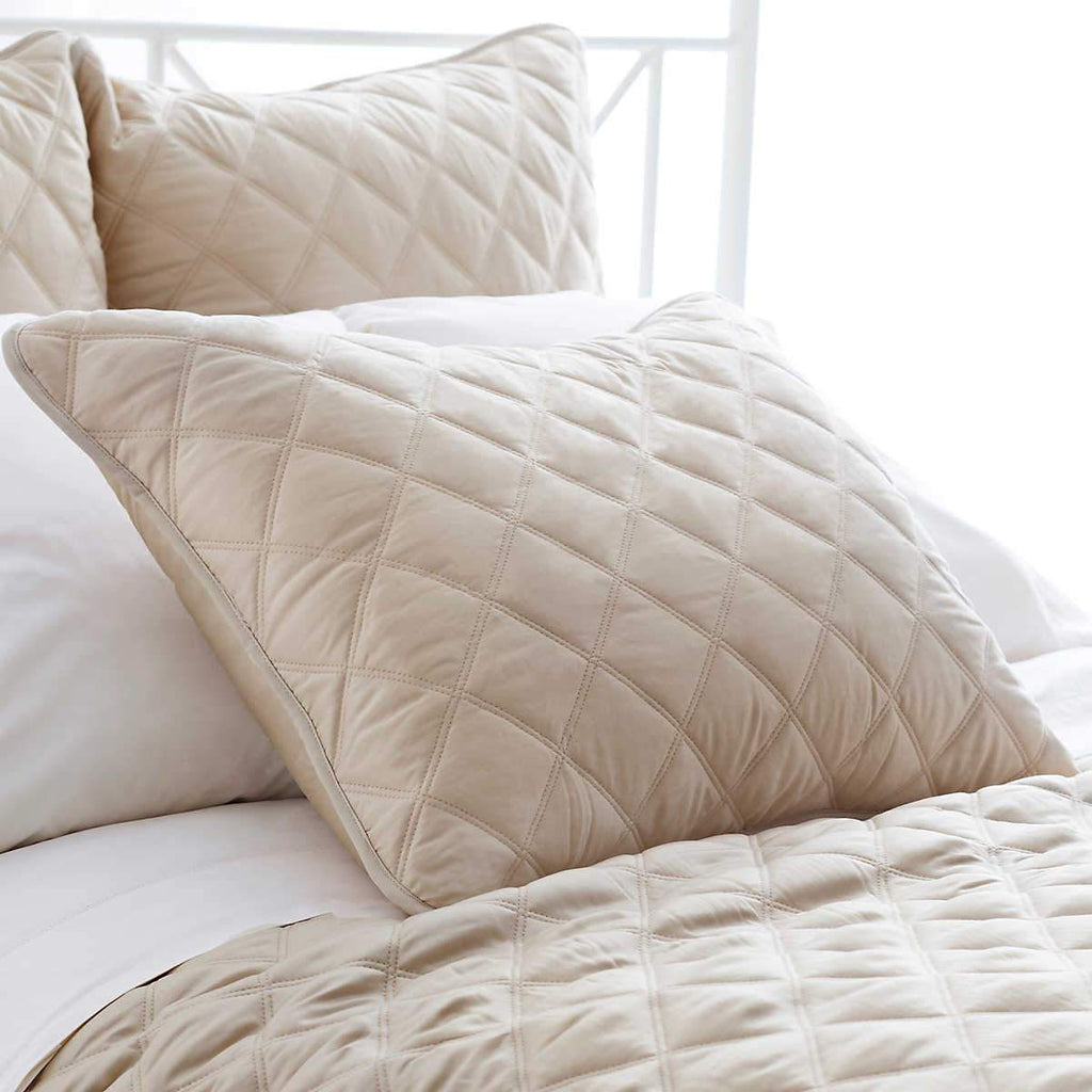 Quilted Silken Solid Shams