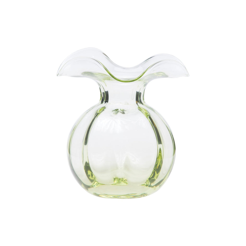Green Hibiscus Glass Bud Vase