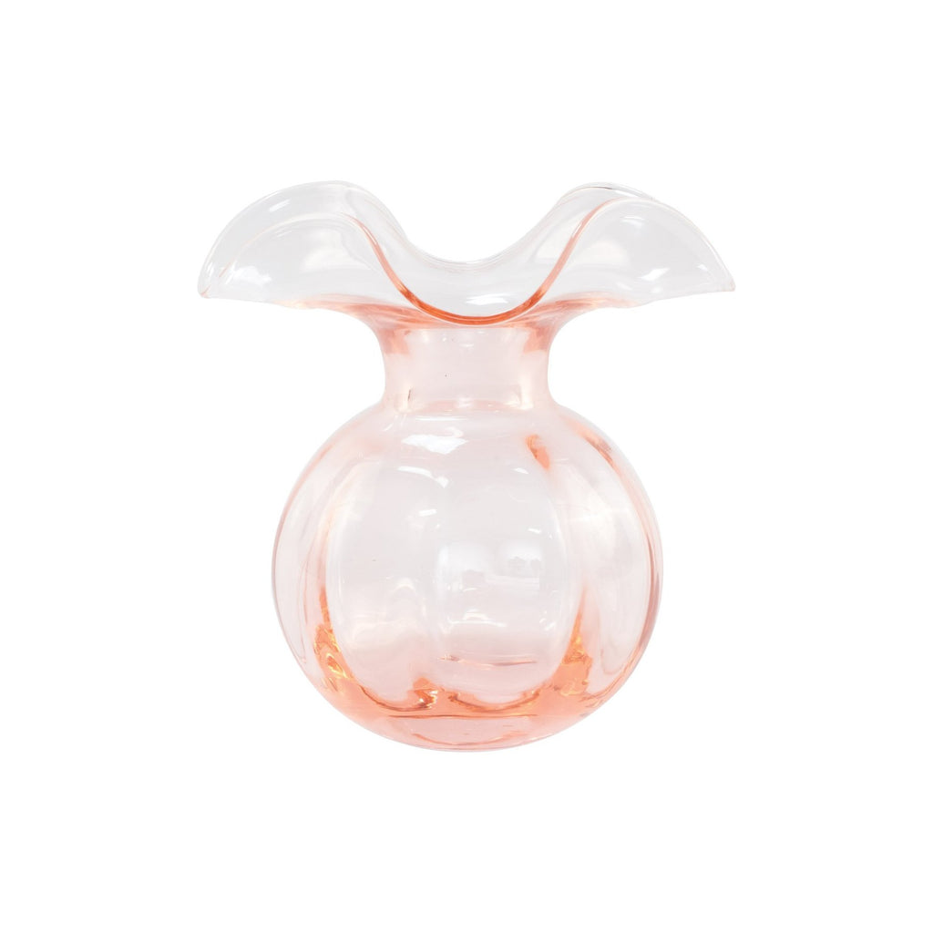 Pink Hibiscus Glass Bud Vase